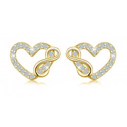 Srebrne kolczyki damskie wkrętki sztyfty srebro 925 pozłacane oryginalne