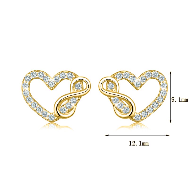 Srebrne kolczyki damskie wkrętki sztyfty srebro 925 pozłacane oryginalne