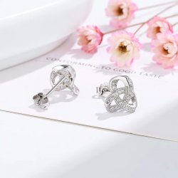 Kolczyki srebrne wkrętki sztyfty damskie srebro próba 925 dla kobiety