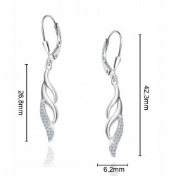 Srebrne kolczyki srebro długie wiszące kolczyki srebro rodowane oryginalne