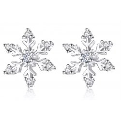 Srebrne kolczyki śnieżki wkrętki sztyfty prezent na święta srebro próba 925