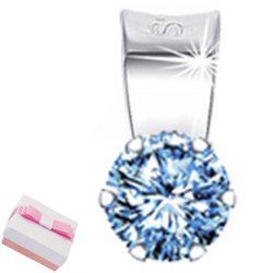 Wisiorek srebrny zawieszka 925 akwamaryn cyrkonia