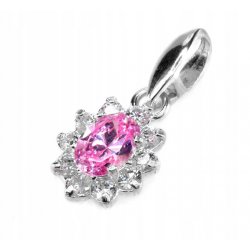 Wisiorek srebrny srebro 925 różowa zawieszka