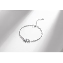 Bransoletka srebrna 925 rodowana jednorożec