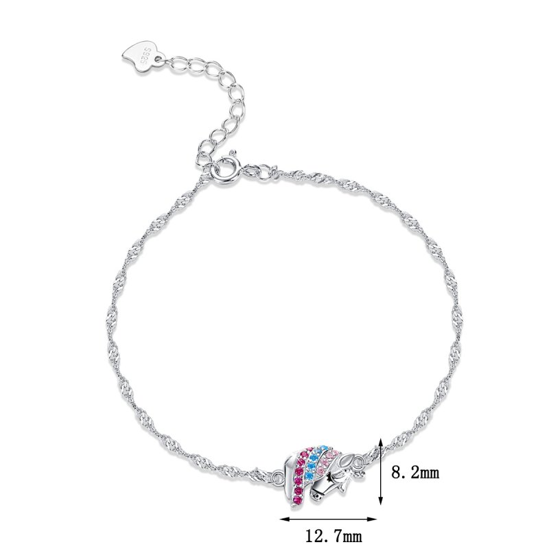 Bransoletka srebrna 925 rodowana jednorożec - magia i elegancja