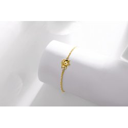 Bransoletka srebrna 925 dla dziewczynki kotek srebro pozłacane 925