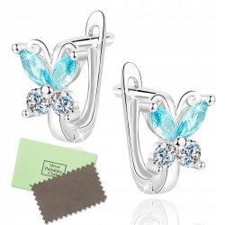 Piękne kolczyki srebrne 925 dla dziecka komunia