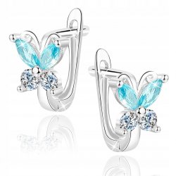 Piękne kolczyki srebrne 925 dla dziecka komunia