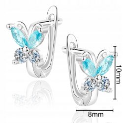 Piękne kolczyki srebrne 925 dla dziecka komunia