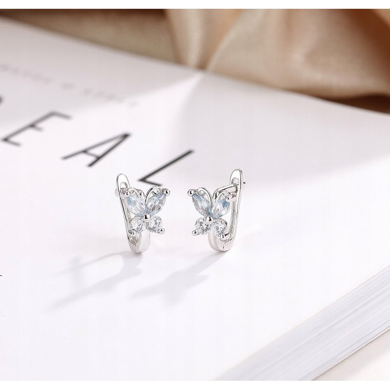 Piękne kolczyki srebrne 925 dla dziecka komunia