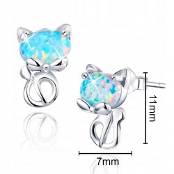 Srebrne kolczyki dla dziewczynki rodowane wkrętki