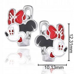 Srebrne kolczyki dla dziewczynki myszki srebro 925