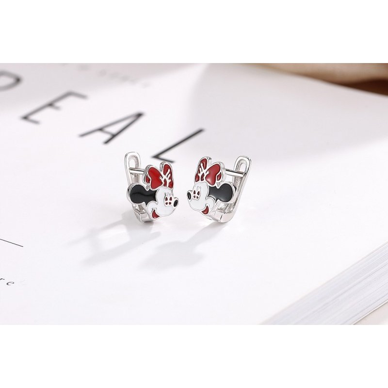 Srebrne kolczyki dla dziewczynki myszki srebro 925
