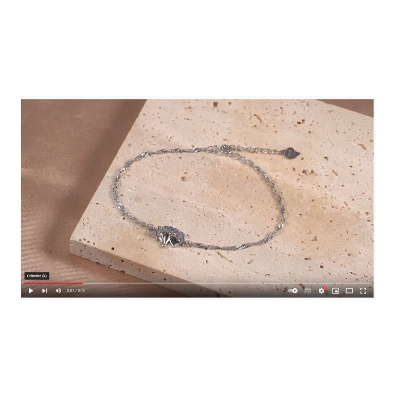 Bransoletka srebrna 925 jednorożec dla dziewczynki - idealna na prezent