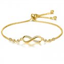 Srebrna bransoletka damska nieskończoność srebro 925 pozłacane celebrytka
