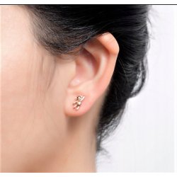 Srebrne kolczyki 925 dla dziewczynki asymetryczne