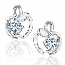 Srebrne kolczyki 925 dla dziewczynki jabłuszka