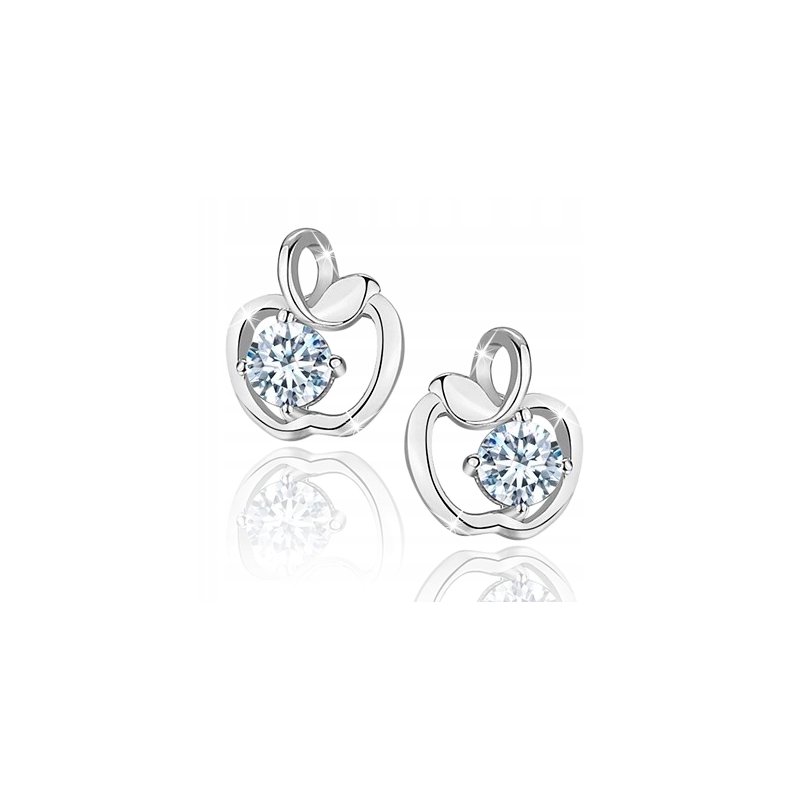 Srebrne kolczyki 925 dla dziewczynki jabłuszka