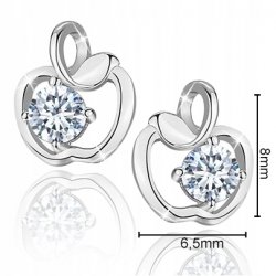 Srebrne kolczyki 925 dla dziewczynki jabłuszka