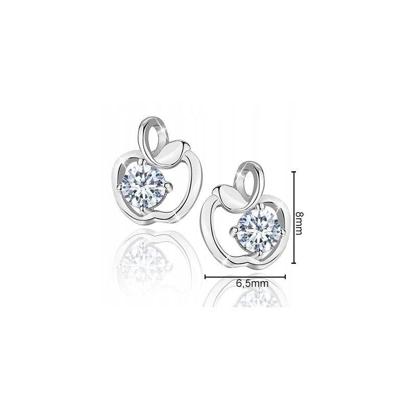 Srebrne kolczyki 925 dla dziewczynki jabłuszka