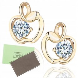 Srebrne kolczyki 925 dla dziewczynki jabłuszka