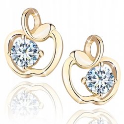 Srebrne kolczyki 925 dla dziewczynki jabłuszka