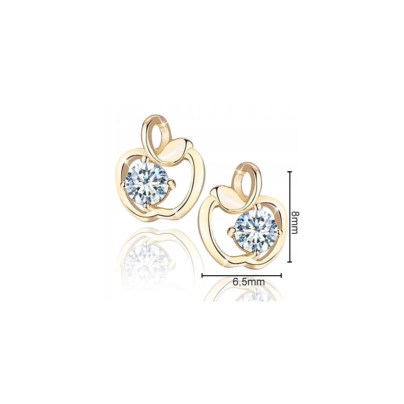 Srebrne kolczyki 925 dla dziewczynki jabłuszka