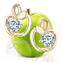 Srebrne kolczyki 925 dla dziewczynki jabłuszka