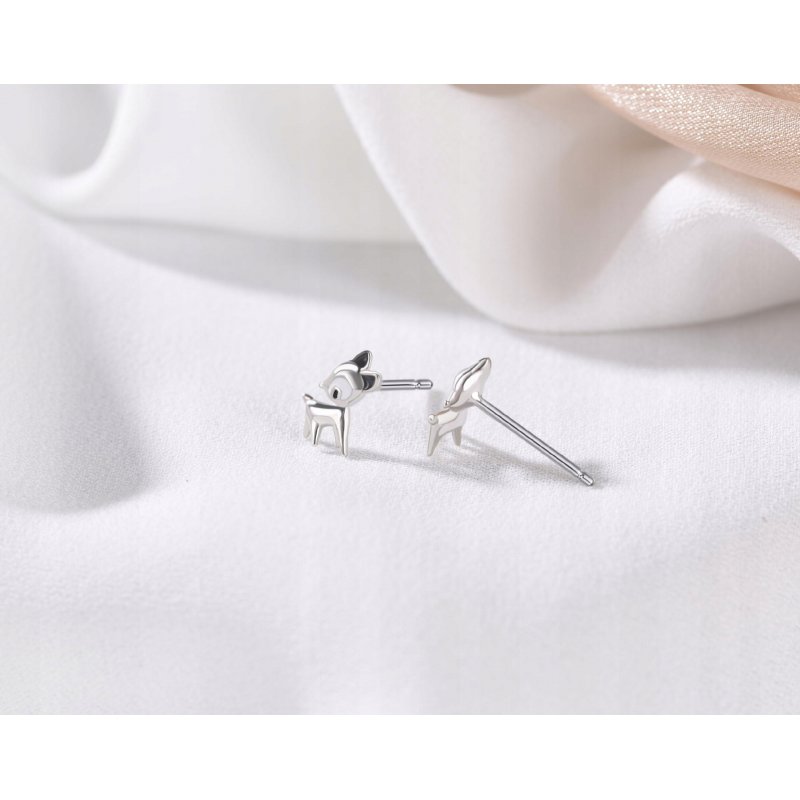Srebrne kolczyki 925 dla dziewczynki sarenki