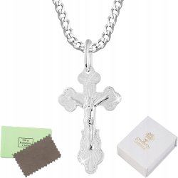 Naszyjnik srebrny krzyż komunia chrzest srebro 925