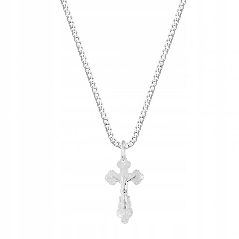 Naszyjnik srebrny krzyż komunia chrzest srebro 925 dla dzieci