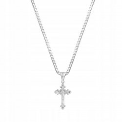 Naszyjnik srebrny krzyż komunia chrzest srebro 925