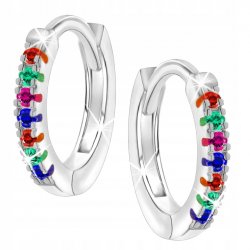 Kolczyki dla dziewczynki kółka srebrne 925