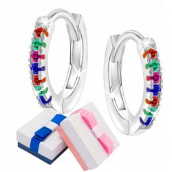 Kolczyki dla dziewczynki kółka srebrne 925