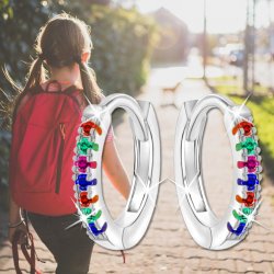 Kolczyki dla dziewczynki kółka srebrne 925