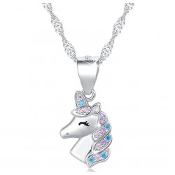 Naszyjnik srebrny na dzień dziecka jednorożec - idealny upominek dla dzieci