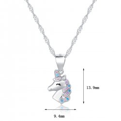 Naszyjnik srebrny na dzień dziecka jednorożec - idealny upominek dla dzieci