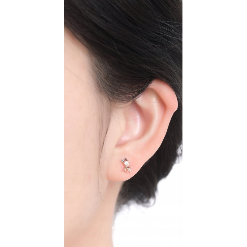 Srebrne kolczyki 925 dla dziewczynki sarenki