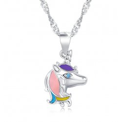 Naszyjnik srebrny 925 jednorożec dla dzieci - magiczny design