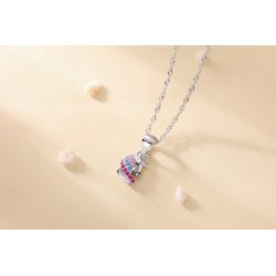 Srebrny naszyjnik jednorożec dla dzieci rodowany dla dzieci