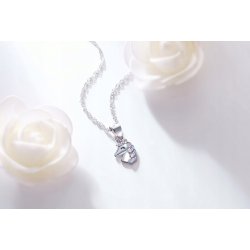 Naszyjnik srebrny 925 rodowany jednorożec - magiczny talizman