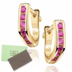 Kolczyki srebrne dla dziecka pozłacane angielskie