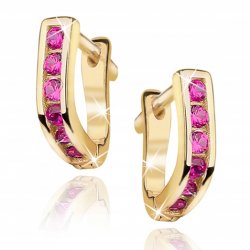 Kolczyki srebrne dla dziecka pozłacane angielskie