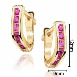 Kolczyki srebrne dla dziecka pozłacane angielskie