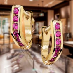 Kolczyki srebrne dla dziecka pozłacane angielskie