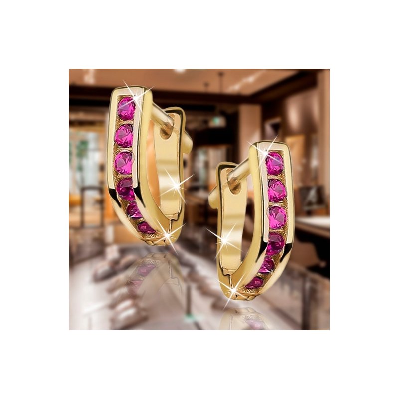 Kolczyki srebrne dla dziecka pozłacane angielskie