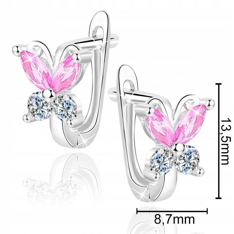 Kolczyki srebrne 925 dla dziecka komunia prezent