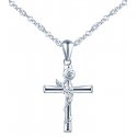 Naszyjnik srebrny krzyżyk krzyż łańcuszek damski komunia srebro próba 925