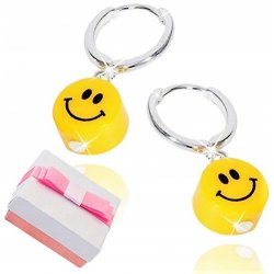 Kolczyki srebrne emotikona emoji uśmiech angielskie