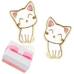 Srebrne kolczyki dla dziewczynki kotki srebro pozłacane 925